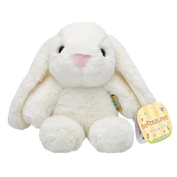 ButterLuvs Plush Bunny Stuffed Animal, 6 Inch Super Soft White Cuddly Toy