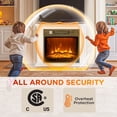 thumbnail image 6 of HOMCOM 26" Electric Fireplace Heater with Mantel, Replaceable Fireplace Insert Heater with Realistic Log and Flame Effect, Remote, White, 6 of 9