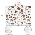 thumbnail image 3 of Wearable Blanket,Dachshund Dog Boston Terrier Dog Hooded Wearable Flannel Blanket for Adults & Teens,Winter Poncho Shawl Wrap Cape Cozy Anti-Pill,50"x60", 3 of 5