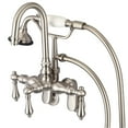 thumbnail image 2 of Water Creation F6-0011-02-CL Gray Vintage Classic Adjustable Spread Wall Mount Tub Faucet, Brushed Nickel, 2 of 5