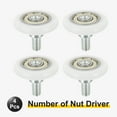 thumbnail image 3 of Uxcell 4 PCS Drawer Rollers 6x28mm Nylon Bearing Roller Drawer Pulley Wheels White, 3 of 6