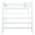 thumbnail image 6 of Full Size Loft Bed with 4-Tier Shelves and Storage Heavy Metal Loft Bed Frame with Ladder and Safety Guardrail for Boys,Girls,Teens, White, 6 of 9