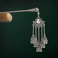thumbnail image 2 of EOEMY Vintage Silver Bells Hairpin For Women Pearl Tassel Pendant Hair Sticks Jewelry-Style 2, 2 of 6