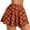 🔥 Orange, variant on USSUMA High-Waist Plaid Pleated Skirt A-Line Mid-Length Tailored Check Print Elastic Back Band Knife Pleats Lined Pull-On Design For Office Casual Weekend And Preppy Street Style