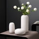 thumbnail image 4 of Adornos de jarrón de cerámica blanca, sala de estar sencilla, arreglos florales de flores secas, mesa de comedor creativa, mesa de café, decoraciones para el hogar, 4 of 5