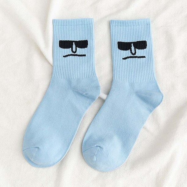 Corea Funky Harajuku Trend Mujeres Colorido Divertido expresión Calcetines chica kawaii calcetines Unisex Sorpresa Mid Mujeres Calcetines Tan Jianjun unisex
