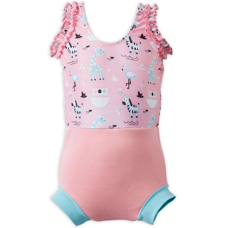 Splash About Baby Girl's Happy Nappy Swimsuit with Reusable Swim