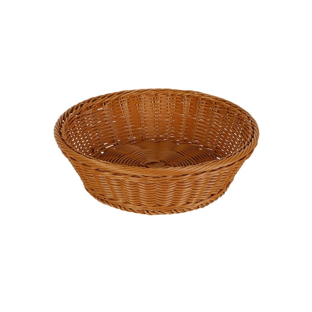 Cesta de Almacenamiento de Plástico Cesta de Almacenamiento de Plástico de Ratán - Cesta de Almacenamiento de Frutas Y Verduras - Bandeja de Aperitivos Y Dulces - Cesta de Pan - Bandeja de Almacenamie