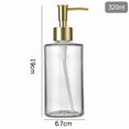 thumbnail image 2 of 1 piece of 320ml gold-top cylindrical glass dispensing bottle | Shampoo and shower gel storage bottle | Facial cleanser foaming bottle | Leak-proof design | Home essentials, 2 of 2