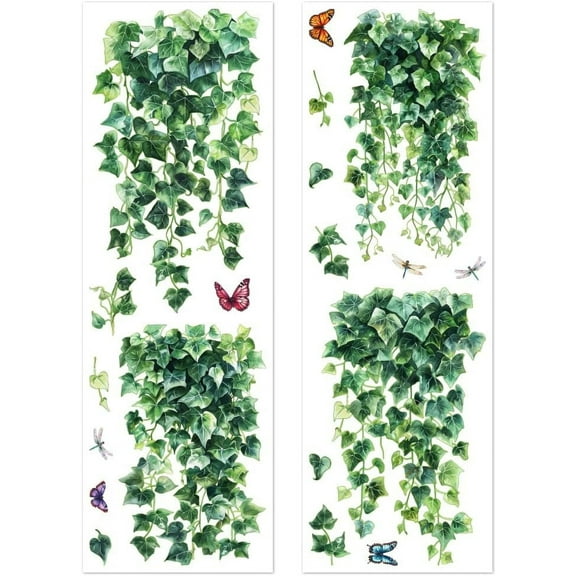 Window Static Clings Stickers Decal 11.8"x35.4" 2 Sheets with 19PCS Vines Patterns Decorative Removable Window Sticker Cling Home Office Decor for Glass Window Mirror