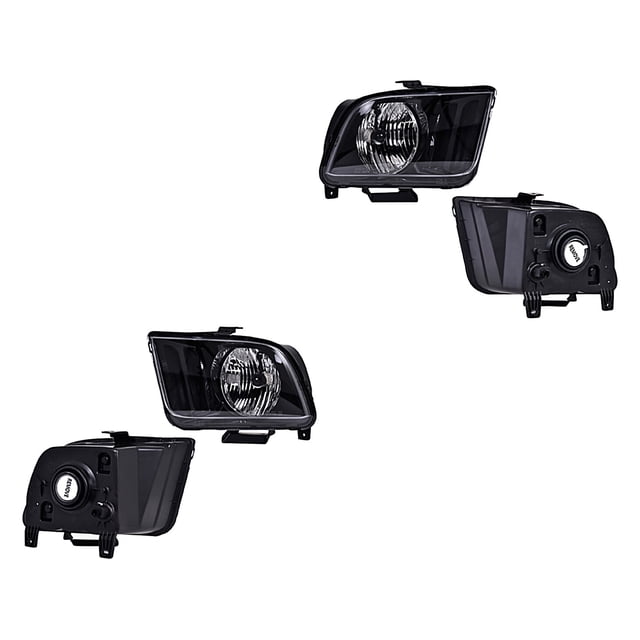 Par de Faros DEPO Mustang 2005 A 2006 P/Halog