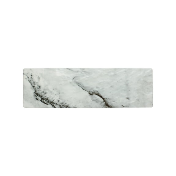 Excellante White shadow melamine serveware 20 3/4" x 6 1/4" serving board, faux marble, comes in each
