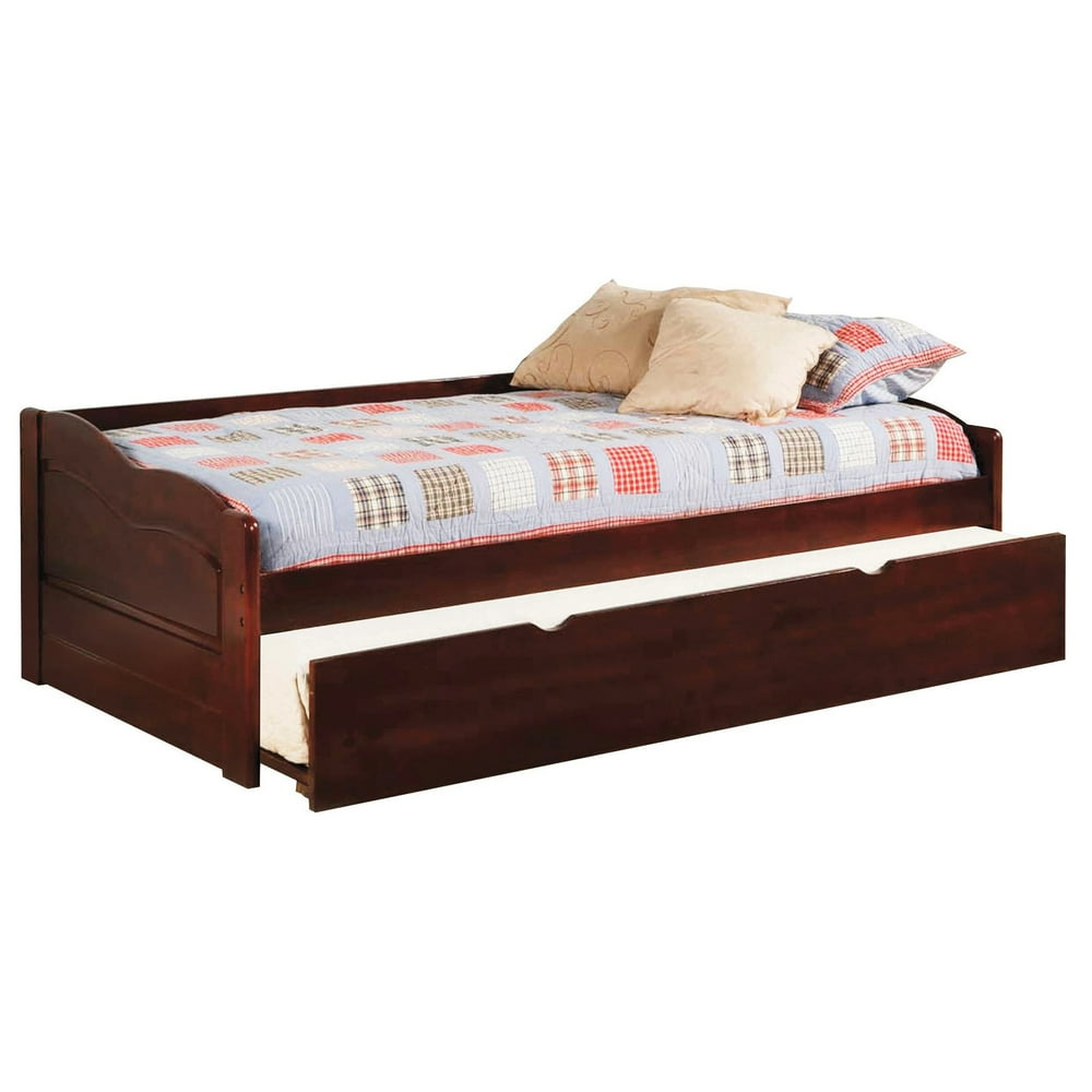 Furniture of America Terin Wood Daybed with Trundle, Twin, Cherry