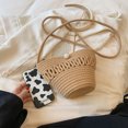 thumbnail image 3 of Bolso de mano de playa para mujer, bolso hobo informal tejido con hilo de algodón de paja suave (estilo 1) Tmvgtek Para Estrenar, 3 of 9
