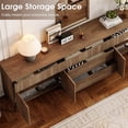 thumbnail image 4 of WAMPAT 94.5" Large Buffet Sideboard Cabinet with 7 Drawers & 2 Doors, 3-in-1 Fluted Storage Credenza, Modern Buffet Table Coffee Bar Wine Bar Cabinet for Dining Room, Living Room, 4 of 6