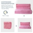 thumbnail image 5 of MAXYOYO Fluffy Soft Bean Bag Sofa Bed,Extra Thick Adult Floor Mattress with Washable Soft Faux Fur Cover,Folding sofa bed for Bedroom Living Room,Pink,Twin, 5 of 7