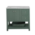 thumbnail image 5 of Lakeshore 36" Bathroom Vanity with Sage Green Cabinet and Carrara Marble Top, 5 of 6