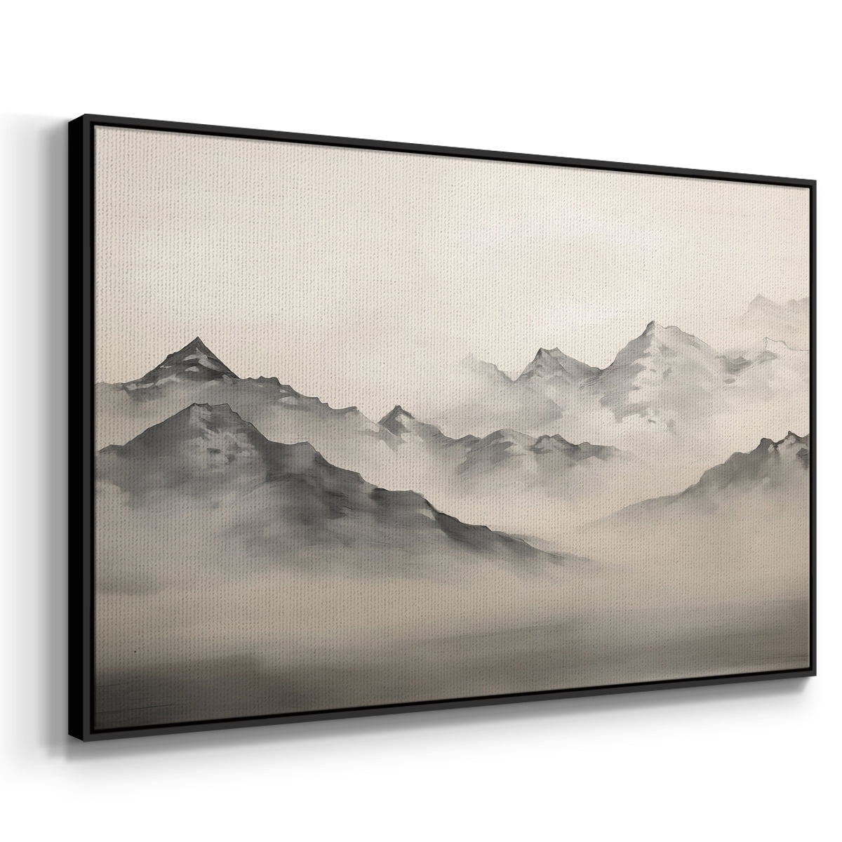 Vintage Landscape-XVIII By Wexford Home Framed in Black Wood Gallery Wrapped Canvas 25 in. x 37 in.