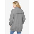 thumbnail image 4 of Woman Within Plus Size Fleece Nylon Reversible Jacket, 4 of 6
