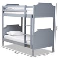 thumbnail image 7 of Bowery Hill Contemporary Twin Size Grey Finished Wood Bunk Bed, 7 of 7