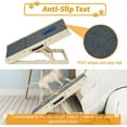 thumbnail image 3 of Kinbor Dog Ramp Folding Pet Stairs, Portable 2-in-1 Pet Stair with Carry Handle, Non-Slip Carpet 3-Step Puppy Ladder for Dogs & Cats, 3 of 9