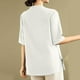 thumbnail image 4 of mfyjkho Tops Casuales Para Mujer, Blusas Casuales De Moda Para Mujer, Con Botones, Manga Corta Y Cuello En V Tops Y Blusas Para Mujer M, 4 of 4