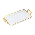 thumbnail image 4 of Bandeja para servir, bandeja de almacenamiento de joyas, bandeja Rectangular para servir tazas de café, bandeja decorativa, organizador de baño para dorado claro, 4 of 8