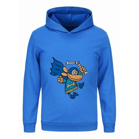 Dog Man Mask Costume & Bones Kids Hoodie – Hero Style Comic Sweatshirt for Boys & Girls