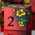 thumbnail image 1 of Juego de dados DNDND con flores metálicas D&D con funda de regalo, 150 g, 7 unidades, 1 of 6