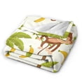 thumbnail image 2 of Wijzvio Monkey Throw Blanket Soft Fuzzy Fleece Blanket For Couch Bed Living Room Decoration 40"X30", 2 of 9