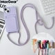 thumbnail image 2 of Funda de teléfono con correa de cordón cruzado, carcasa de silicona líquida para iPhone 15, 14, 13, 12, 11 Pro Max, SE, X, XR, XS Max, 7, 8 Plus, 2 of 5
