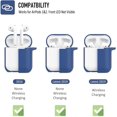 thumbnail image 4 of Coffea Protective Silicone Case with Keychain for AirPods 1 & 2 (Front LED Not Visible) (RoyalBlue), 4 of 7