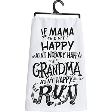 Primitives By Kathy "Dog Hair Is My Glitter" Kitchen Towel - 28"x28" Cotton Towel With Glitter Accents