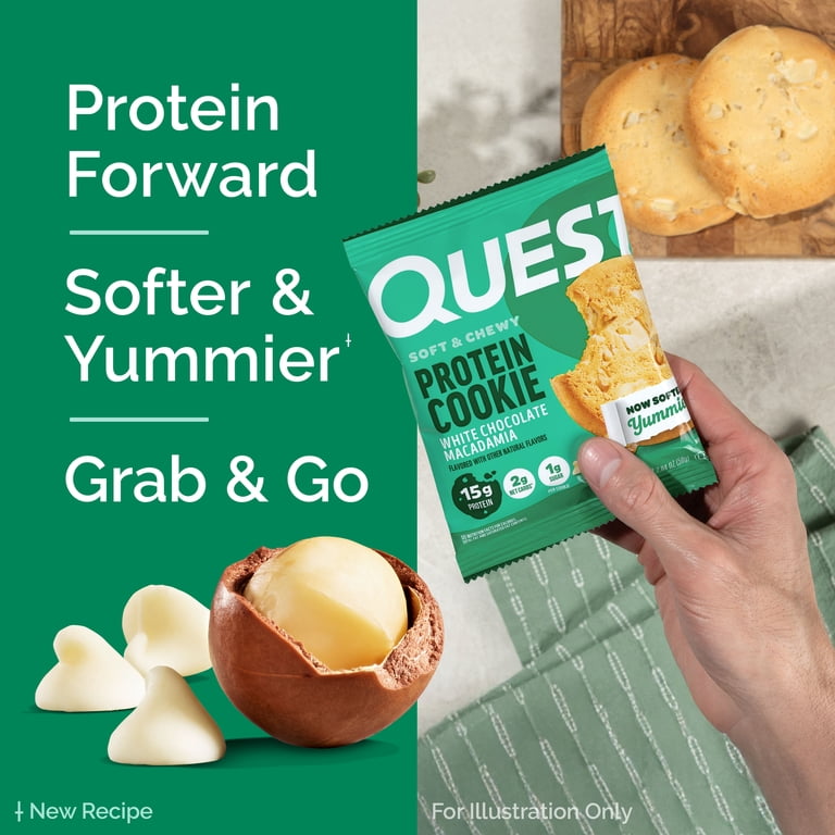Quest Soft and Chewy Protein Cookie 12 ct, White Chocolate