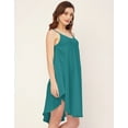 thumbnail image 3 of Moomaya Shoulder Straps Round Neck Rayon Dress - Women's Boho Asymmetric Dress, 3 of 9