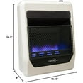 thumbnail image 4 of Lost River Natural Gas Ventless Blue Flame Gas Space Heater - 20,000 BTU, Model# LRT20B-NG, 4 of 5