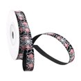 thumbnail image 2 of 50 Yard Halloween Ribbon, 3/8 inch Width Spooky Pattern Fabric Ribbon, Assorted 2 Different Halloween Printed Designs, Decorative Craft Ribbon for Wrapping, DIY Crafts, 2 of 5