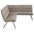 thumbnail image 6 of Dodson Fabric Upholstered L-Shaped Nook Dining Bench Taupe, 6 of 8