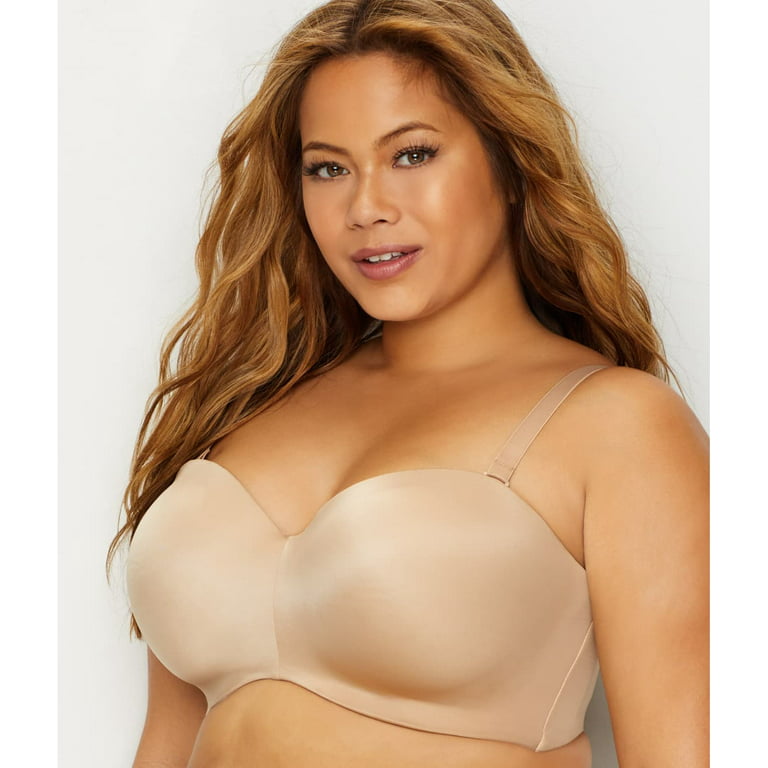 CURVY COUTURE Bombshell Nude Smooth Strapless Uplift Bra , US 38G
