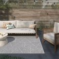 thumbnail image 6 of Coastal Pyramids Beige Neutral Indoor - Outdoor Polypropylene Area Rug, 6 of 6