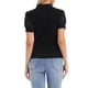 thumbnail image 3 of INSPIRAR CHIC Parte Superior de Punto para Mujeres Vintage Cuello en V Manga de Ganchillo Casual Pullover Talla M Negro, 3 of 6