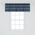 thumbnail image 2 of Ambesonne Nordic Window Valance, Winter Holiday Pattern, 54" X 18", Pale Blue Navy Blue, 2 of 3