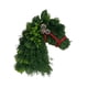 thumbnail image 2 of Corona navideña artificial con adornos de cabeza de caballo, corona de fiesta para puerta de entrada. Cara de caballo derecha, 2 of 9