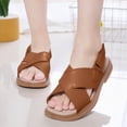 thumbnail image 2 of Godom Sandals for Girls Casual Adjustable Double Buckle Flat Sandal Slide for Toddler Little Big Kid, 2 of 7