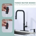 thumbnail image 2 of WOWOW Single-Handle Pull Down Sprayer Kitchen Faucet with Pull Out Spray Wand and Soap Dispenser in Matte Black, 2 of 6