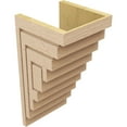 thumbnail image 5 of 10"W x 10"D x 20"H Wide Landon Rough Cedar Woodgrain TimberThane Corbel, Primed Tan, 5 of 6
