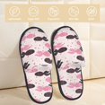 thumbnail image 2 of Honeii pink fish hearts Print Furry Slippers Bedroom Slippers for Women and Men Fuzzy Plush Comfy Faux Fur Lined Slide Shoes -Large, 2 of 8