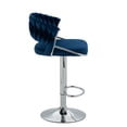 thumbnail image 4 of Lumibee Set of 4 Modern Velvet Adjustable Bar Stools with Backs Set of 4 - Navy Blue Silver, 4 of 5