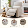 thumbnail image 3 of Aemeios Power Recliner Swivel Rocker Glider Chair Chenille Nursery Recliner, Camel, 3 of 12