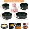 thumbnail image 2 of Juego de 4 moldes desmontables, juego de moldes redondos para hornear de 12/18/22/26 cm, molde para pasteles con revestimiento antiadherente, a prueba de fugas, base plana extraíble, molde para, 2 of 7